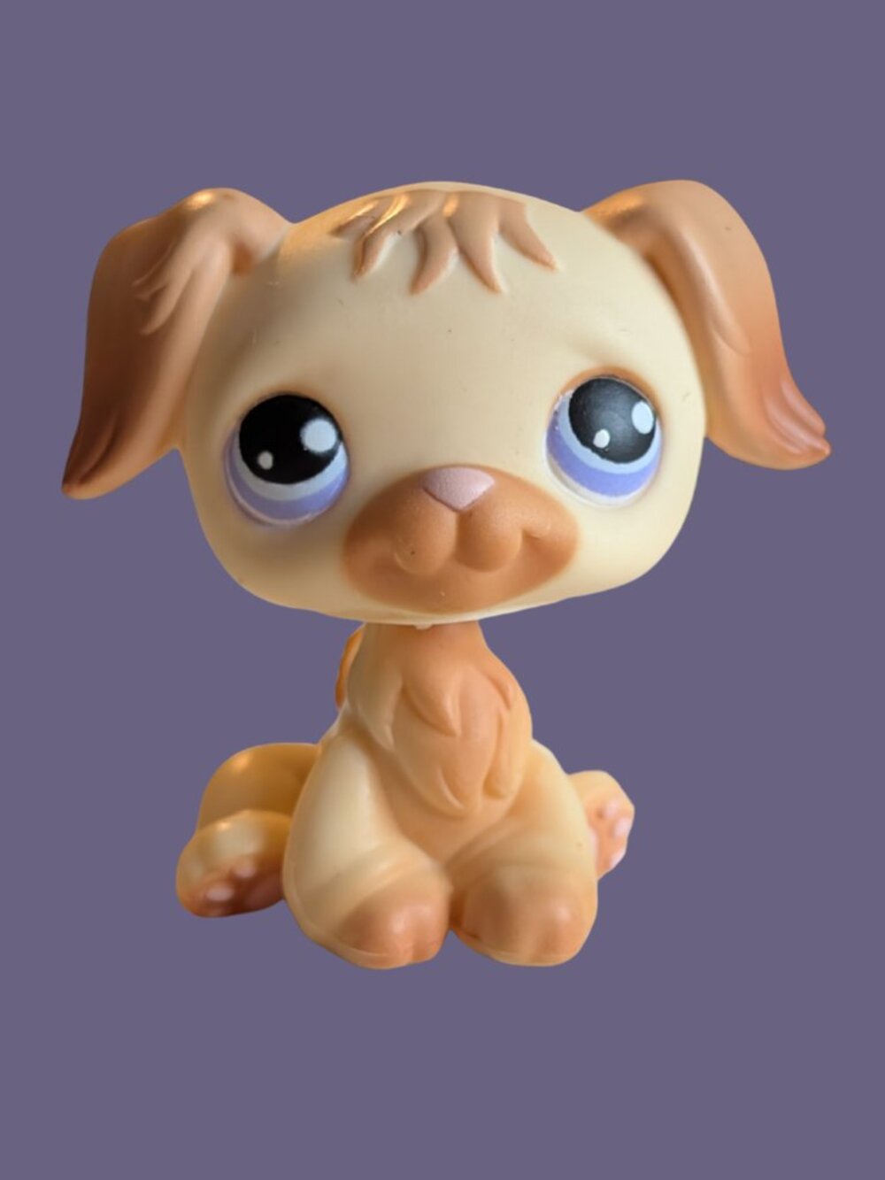 Littlest Pet Shop G2 Golden Retriever Dog Purple Eyes #286